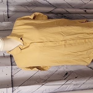 Quince Button Up Camp Shirt/Blouse in Light Khaki Vintage wash